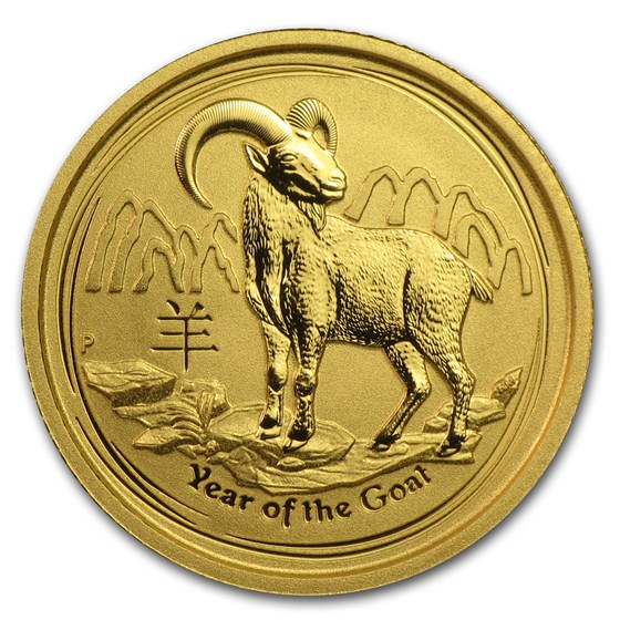 2015 Australia 1/10 oz Gold Lunar Goat BU 2015 Australia 1/10 oz Gold Lunar Goat BU